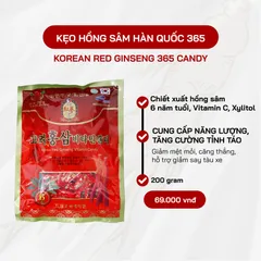 Kẹo Hồng Sâm Vitamin Hàn Quốc Sante365 - Giải Pháp Giảm Mệt Mỏi, Tăng Cường Năng Lượng, 200g