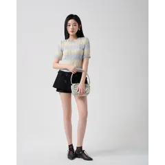 Áo tay ngắn kẻ sọc phong cách Hàn Quốc/ Ruby stripe sweater - #LT020