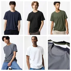 Áo thun cổ tròn AIRism Cotton của Nam Uni