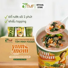 Thùng 24 ly cháo gạo lứt rong biển yến mạch Yummom - Giảm cân ăn liền tiện lợi cho sức khỏe và vị ngon tự nhiên