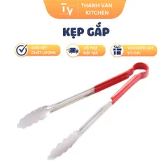 Kẹp gắp đá inox 201 lá cán 2 màu tùy chọn loại tốt (TV21)