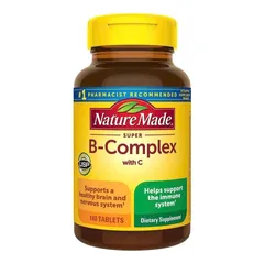 Viên uống Vitamin Super B - Complex with C Nature Made 140 viên - Tăng cường sức đề kháng, hỗ trợ năng lượng, sức khỏe tổng thể