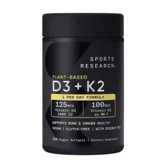 Viên Uống Vitamin D3 + K2 USA - Hỗ Trợ Sức Khỏe Xương, Tăng Cường Miễn Dịch và Tim Mạch, Dinh Dưỡng Thiết Yếu Hàng Ngày - Có Mã QR Chính Hãng