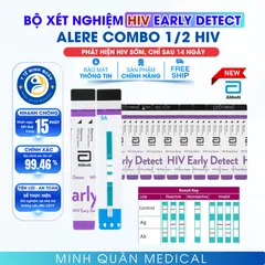 Bộ test xét nghiệm HIV Combo 1/2 Ag/Ab - Early Detect HIV thế hệ 4 - Phát Hiện Chính Xác Sau 14 Ngày, Hàng Chính Hãng.