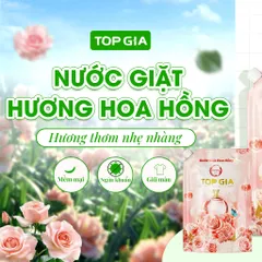 Túi 1L nước giặt xả TOP GIA hương hoa hồng - lavender