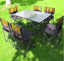 Bộ Bàn Ghế Dã Ngoại Camping Gấp Gọn 6 Ghế ( hàng Amazon Mỹ )