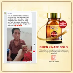 Biken Kinase Gold Hộp - Viên uống bổ não, giảm xơ vữa mạch máu, hỗ trợ phòng ngừa và phục hồi sau đột quỵ