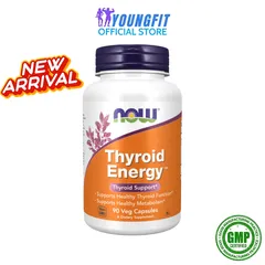 Viên Uống Thyroid Energy NOW Hỗ Trợ Tuyến Giáp Khoẻ Mạnh Ổn Định Sức Khoẻ Tinh Thần (Hộp 90 viên) - YoungFit