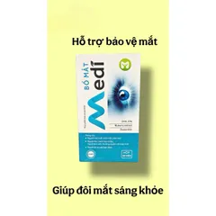 Viên uống MEDI bảo vệ mắt,giúp giảm mỏi mắt,khô mắt hay chảy nước mắt,mắt mờ do thoái hoá(Hộp 60/90 viên)