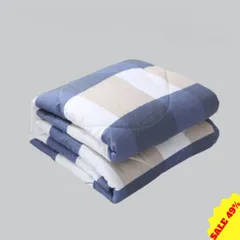 Chăn hè chần bông 2 mặt mền size 1m6 x 2m chất liệu cotton thoáng mát