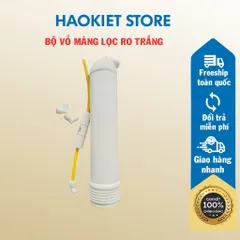 Bộ Vỏ màng lọc RO Trắng kèm co, van 1 chiều, van xả flow