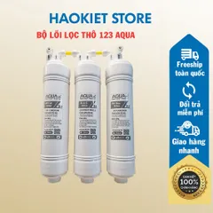 Bộ Lõi Lọc Thô 123 Aqua Nối Nhanh Dùng Được Cho Karofi, Korihome, Kangaroo, Sunhouse,Kèm theo co cút
