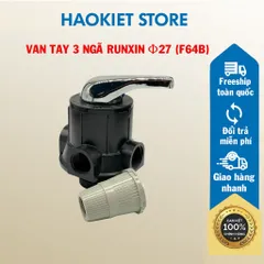 Van 3 ngã Φ27 dùng cho cột lọc thô Composite, Inox (kèm lưới van)