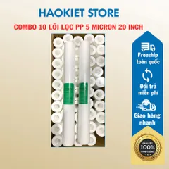 Combo 10 lõi lọc pp 5 micron 20inch - lõi lọc đầu nguồn dùng cho cốc lọc 20inch