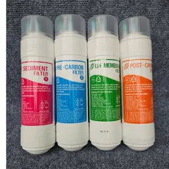 Combo bộ 4 lõi lọc nước UF 1 đầu Type U 24,5cm -Hàn Quốc- thay thế cho máy Cuckoo, IONPIA....