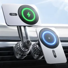 Đế giữ điện thoại trên oto có Magsafe sạc nhanh không dây 15w hãng LISEN