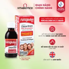 Thực Phẩm Bảo Vệ Sức Khỏe FEROGLOBIN B12 Vitabiotics Liquid Hỗ Trợ Tăng Khả Năng Tạo Máu 200ml