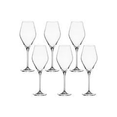 Set 6 ly vang trắng Loxia 470ml Crystal Bohemia
