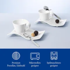Set uốSet uống trà hoặc cafe 6 món Villeroy-Boch gồm 2 cốc, 2 thìa, 2 đĩa có hộp làm quàng trà hoặc cafe 6 món Villeroy-Boch gồm 2 cốc, 2 thìa, 2 đĩa có hộp làm quà