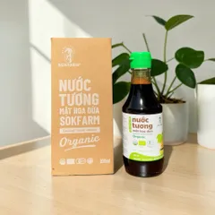 Nước tương ăn dặm, nước tương mật hoa dừa organic Sokfarm 200ml - Coconut Flower Aminos - hàng Việt. 649396