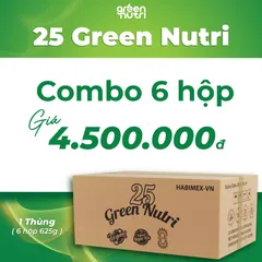 Combo 6 Hộp 625Gr 25 Green Nutri - Sữa Hạt Ngũ Cốc Có Chứa Tảo Xoắn Spirulina Tốt Cho Sức Khỏe