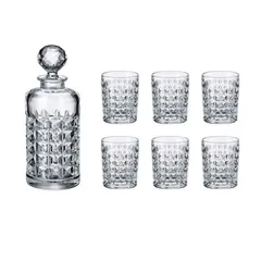 Bộ bình rượu pha lê Bohemia Diamond gồm 1 bình đựng rượu 700ml và 6 cốc 230ml