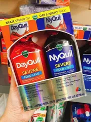 Set 2 Siro Cảm Cúm Vicks DayQuil NyQuil Elderberry Giảm Cảm Nhanh