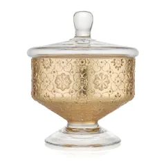 Hũ kẹo IVV Arabesque Gold Leaf 20cm