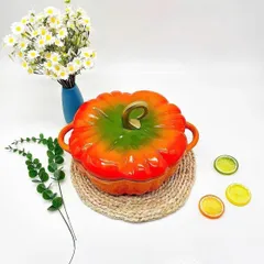 Nồi Gang Hình Bí Ngô 25cm, dung tích 3,5l