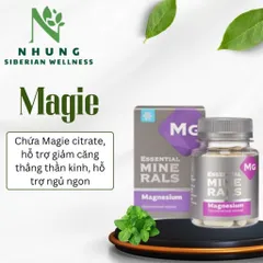 Thực phẩm Siberian Wellness Magnesium, bổ sung Magie , hỗ trợ cải thiện giấc ngủ. hộp 30 viên
