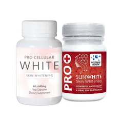 Combo Viên uống trắng da & chống nắng Deep Blue Health Pro Cellular White Skin Whitening 60 viên