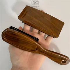 Bàn chải đánh giày lông mềm cao cấp DAVINCIA, dụng cụ vệ sinh đồ da kết hợp với xi đánh giày để đạt hiệu quả tối đa