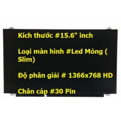 Màn hình laptop Acer Aspire E5-575 E5-575G A315-15 kích thước 15.6 inch LED Mỏng SLIM - 30 pin (1366x768 HD / 1920x1080 Full HD) 654294
