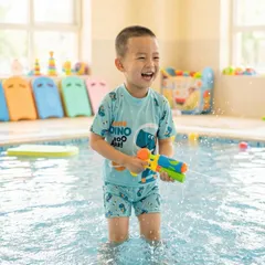 Bộ đồ bơi rời đùi khủng long cho bé vải thun lạnh co giãn