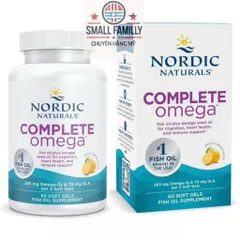 Dầu Cá Nordic Naturals Complete Omega 1360mg – Bổ Não, Tim Mạch, Đẹp Da