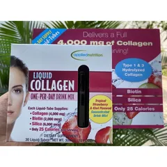 Collagen dạng nước Liquid Collagen của Mỹ - Hộp 30 ống