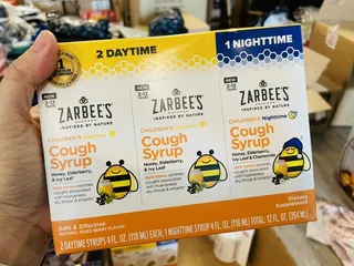 set 3 chai Siro ho cho bé Zarbee’s Natural Children’s Syrup + Mucus Day & Night 118ml