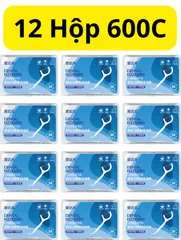 COMBO 12 Hộp 600 Chiếc Tăm Chỉ Nha Khoa Xỉa Răng