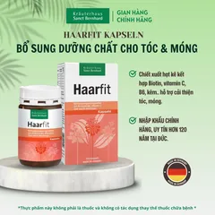 Viên Uống Mọc Tóc Haarfit Kapseln 120 Viên - Giảm Rụng Tóc, Tóc Dày Bóng Mượt & Móng Chắc Khỏe từ Sanct Bernhard