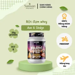 Bột đạm Axe & Sledge FARM FED kèm men tiêu hóa 971g - Nội địa Mỹ