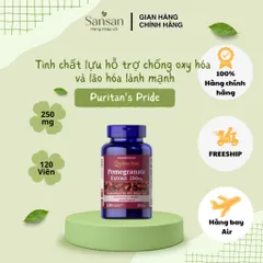 Tinh chất lựu Puritan’s Pride Pomegranate Extract 250mg 120 Viên - Nội địa Mỹ