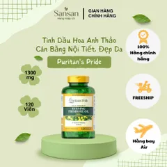 TPBVSK Tinh Dầu Hoa Anh Thảo Puritan’s Pride Evening Primrose Oil 1300mg – Cân Bằng Nội Tiết, Đẹp Da