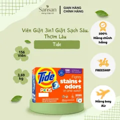 Viên Giặt Tide Pods 3in1 Giặt Sạch Sâu, Thơm Lâu, Dùng Cho Mọi Máy Giặt 156 Viên (4x39) - Nội địa Mỹ