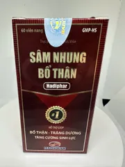 Viên uống tăng cường sức khoẻ sâm nhung bổ thận (60 viên) HADIPHAR