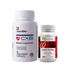 Combo viên uống hỗ trợ tim mạch, ngừa đột quỵ Xtend Life CX8 & CoQ10 150 Plus 30 viên/ 90 viên