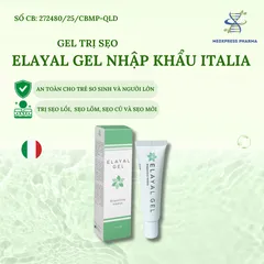 [TOP] Gel Mờ Sẹo Elayal Gel - Nhập Khẩu Italia Chuẩn Y Khoa, Chuyên Sẹo Lồi, Sẹo Lõm, Sẹo Cũ Và Sẹo Mới Tuýp 15ml