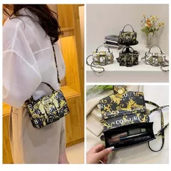 Túi versac.e dáng tote dây da phối xích thời trang cho nữ