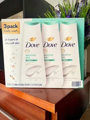 Set 3 chai Sữa tắm Dove Sensitive Skin Body Wash 680ml – dưỡng ẩm, làm mềm da