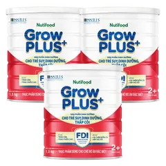 Combo 3 Sữa GrowPLUS+ Đỏ 2+ 1.5kg (Từ 2 tuổi)