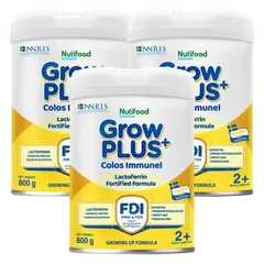 Combo 3 Sản phẩm dinh dưỡng công thức GrowPLUS+ Colos Immunel 2+, 800g ( trên 2 tuổi)